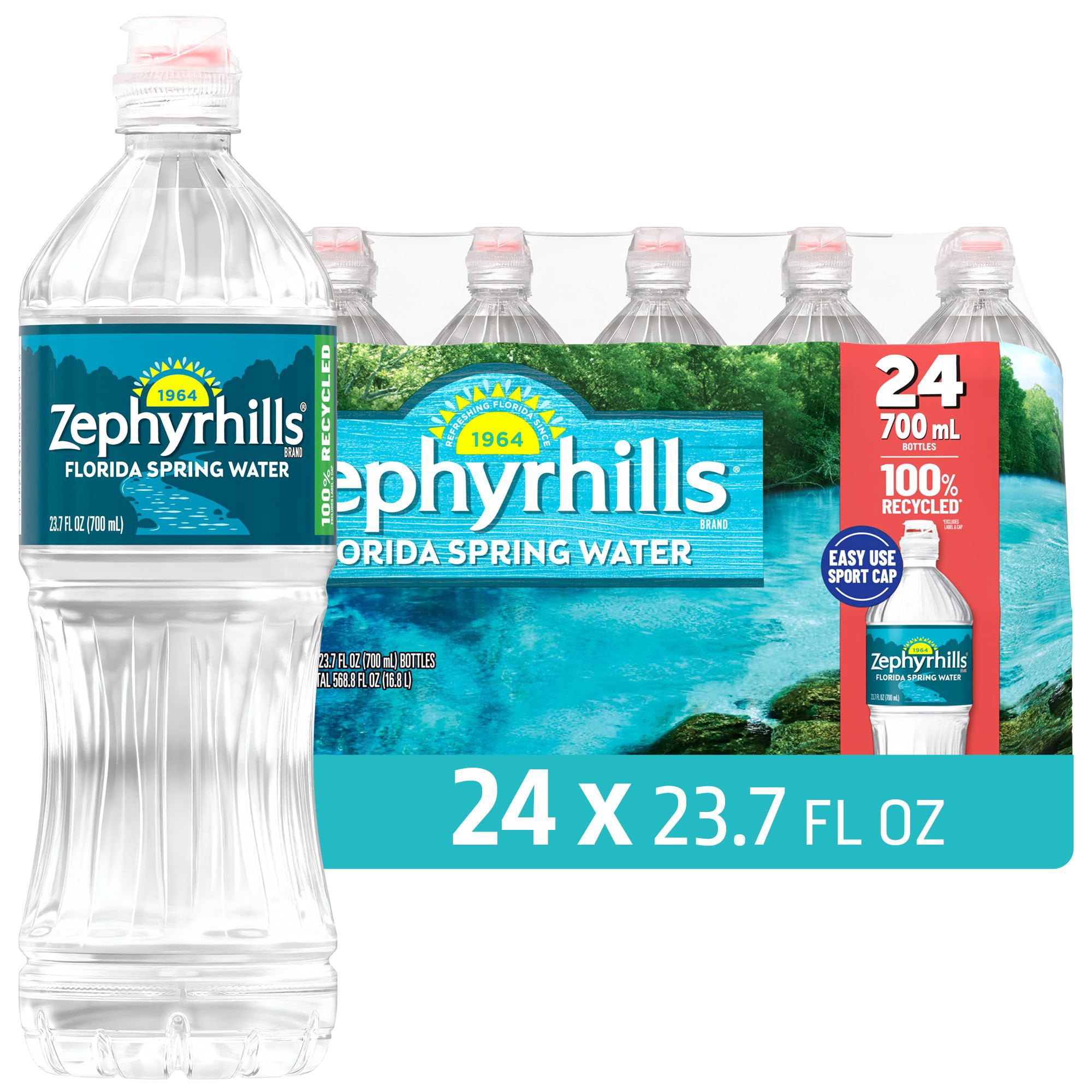 Zephyrhills 100% Natural Spring Water, 700 ml, 24 pk. - Samsclub.com