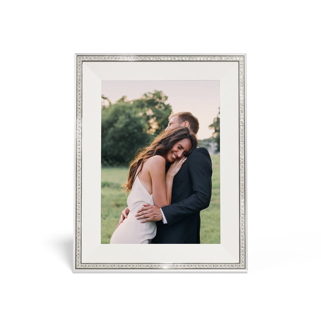 Aura 12" Astra Digital Photo Frame, Moonstone with Swarovski Crystals