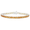 thumbnail image 1 of Princess Cut Gemstone Tennis Bracelet in Sterling Silver, 1 of 4