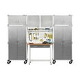 thumbnail image 2 of Seville Classics UltraHD 7-Piece Steel Garage Cabinet Storage Set With Pegboard Workbench, 10' Wide, 2 of 3