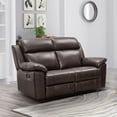 thumbnail image 8 of Manhattan 3-Piece Top-Grain Leather Reclining Set, 8 of 20