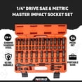 thumbnail image 2 of Neiko 1/4" Drive Impact Socket Set, 54-Piece Metric & SAE, 2 of 6