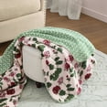 thumbnail image 1 of Laura Ashley Coco Plush Reversible Throw, 60" x 70", 1 of 6