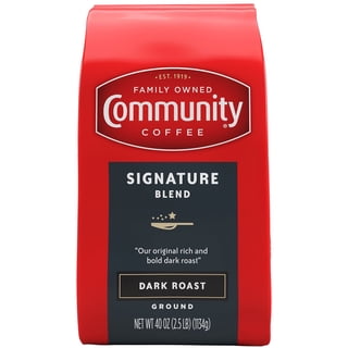 Community Coffee Dark Roast Ground Coffee, Signature Blend, 40 oz.