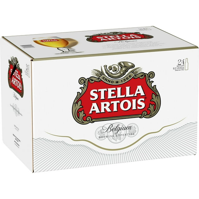 Stella Artois Lager Beer, 11.2 fl. oz. can, 24 pk.