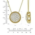 thumbnail image 7 of 0.70 CT. T.W. Round Cut Pave Disc Diamond Pendant Necklace in 14K Gold, 7 of 8