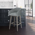 thumbnail image 7 of HH2 Home Upholstered Barrel Back Wood Adjustable Height Swivel Bar Stool, 7 of 19