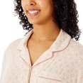 thumbnail image 2 of DreamMark Women's 2-Piece Notch Collar Pajama Set, 2 of 9
