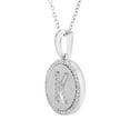 thumbnail image 2 of Diamond Initial Pendant Necklace in Sterling Silver, 2 of 5