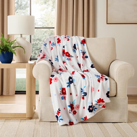 Member's Mark Red, White & Blue Lounge Throw Collection, 60" x 70"