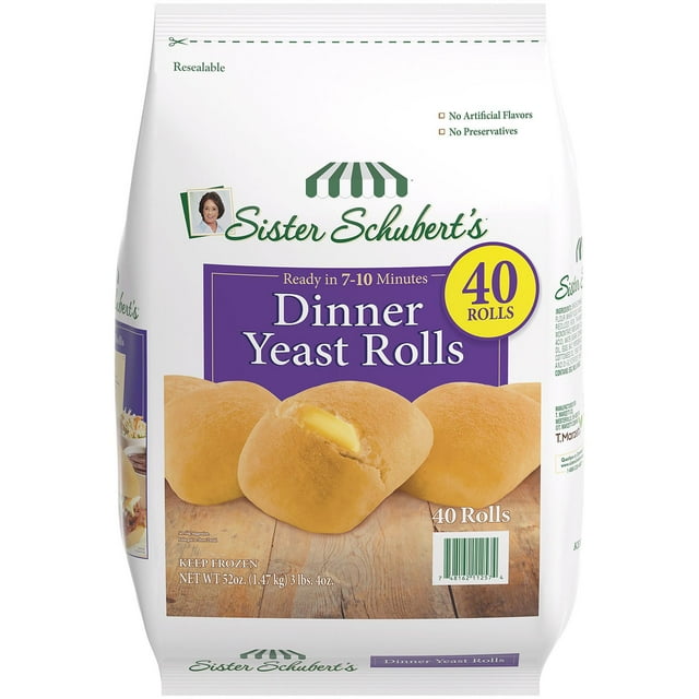 Sister Schubert's Dinner Yeast Rolls, Frozen, 40 ct.