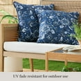 thumbnail image 4 of Martha Stewart Distressed Jacobean Indoor/Outdoor Decorative Pillow, Set of 2, Choose Size, 4 of 9