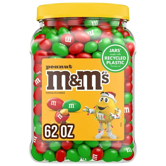 M&M'S Peanut Holiday Milk Chocolate Candy, 62 oz.