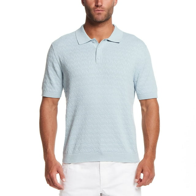 WP Weatherproof Men's Staggered Rib Short Sleeve Polo