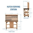 thumbnail image 13 of Backyard Discovery 48" Cedar Buffet Hutch Serving Station with Steel Countertop, 13 of 13