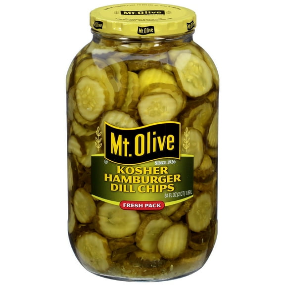 Mt. Olive Fresh Kosher Hamburger Dill Chips, 64 oz.