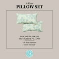 thumbnail image 8 of Martha Stewart Modern Banana Leaves Indoor/Outdoor Decorative Pillow, Set of 2, Choose Size, 8 of 9