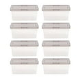 thumbnail image 6 of IRIS USA, Snap Top 17.2 Quart Plastic Storage Box with Gray Lid, 12” W x 17.5” L x 7” H, 8 Piece Set, 6 of 10