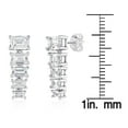 thumbnail image 4 of 925 Sterling Silver Lab Created White Sapphire Graduated Earring, 4 of 5