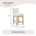 thumbnail image 2 of Cole & Rye Set of 2 Signature Fabric Counter Stool, 2 of 10