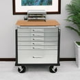 thumbnail image 12 of Seville Classics UltraHD 6-Drawer Rolling Cabinet, 28" W x 25" D x 34.5" H, 12 of 16