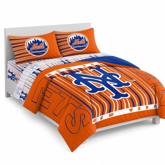 Logo Brands New York Mets Bed-In-A-Bag Set