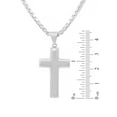 thumbnail image 3 of Reversible Cross Pendant Chain Necklace in Sterling Silver, 3 of 9