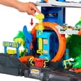 thumbnail image 5 of Hot Wheels City Ultimate T-Rex Garage with 2 Toy Cars & Storage for 50+, 5 of 6