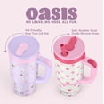 thumbnail image 3 of Ello Oasis 14oz Stainless Steel Kids Tumbler with Handle, 100% Leakproof, 2-Pack, 3 of 6