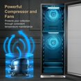 thumbnail image 5 of Lanbo 24 Inch 153 Bottle Wine Cooler Seamless Stainless Steel Door, 5 of 9