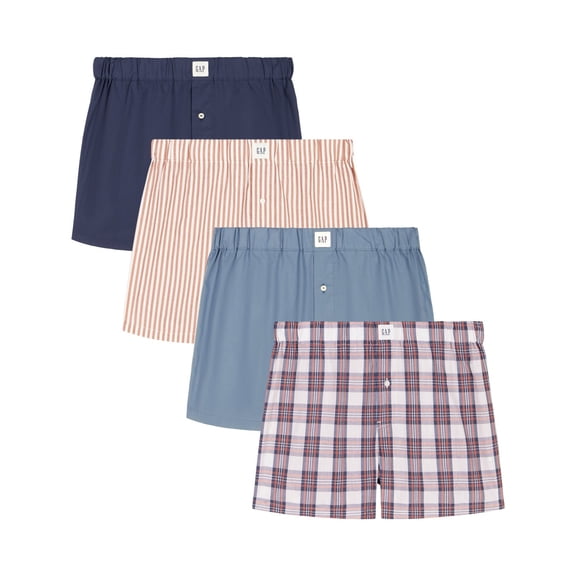 GapBody Men's 4-Pack Woven Boxer