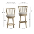 thumbnail image 4 of HH2 Home Garlington Wood Swivel Adjustable Height Stool, 4 of 23
