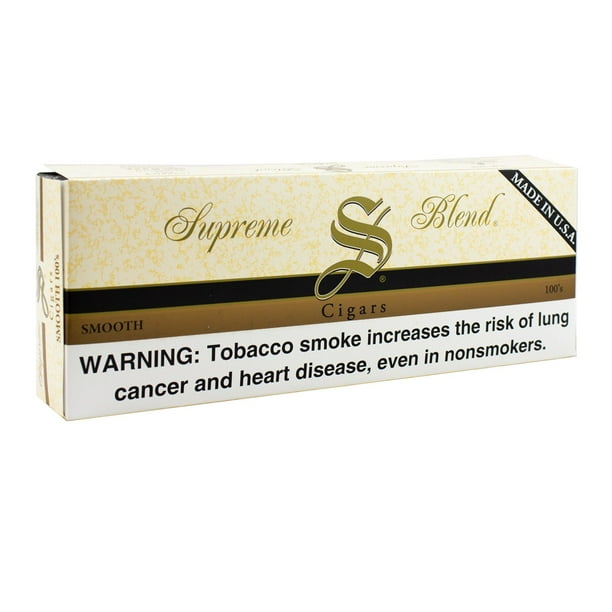 do 100's have more tobacco Supreme Blend Cigars Smooth 100's 20 ct., 10 pk