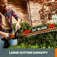 thumbnail image 5 of Worx 22" Hedge Trimmer, 5" Pruning Saw, 10" Cordless Chainsaw Combo Kit, 5 of 11