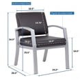 thumbnail image 6 of BOSS Office Fabric Upholstered Steel Frame Guest Arm Chair, 6 of 6