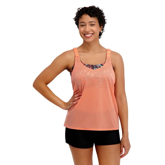 ZeroXposur Women’s 2 Piece Layered Tankini Set