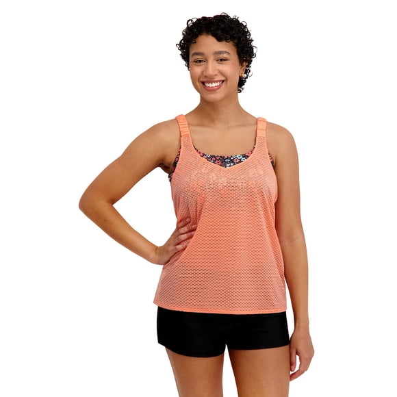 ZeroXposur Women’s 2 Piece Layered Tankini Set