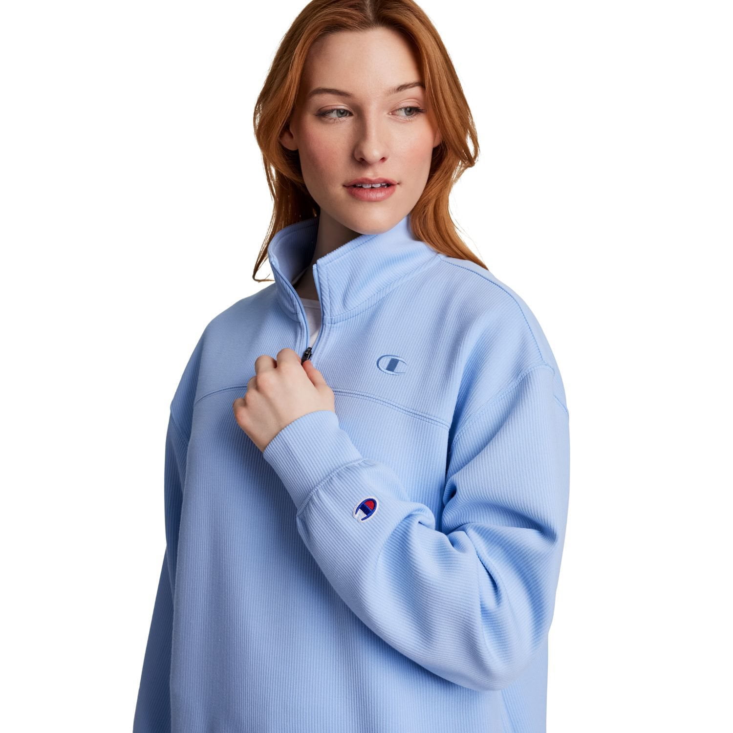 Champion Women's Air Layer Ribbed Quarter-Zip Pullover - Samsclub.com