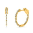 thumbnail image 1 of 0.45 T.W. Lab Created Round Diamond Hoop Earrings in 14K Gold, 1 of 5