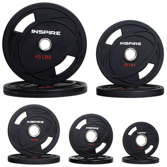 Inspire Fitness 175 lb Urethane Olympic Weight Plate Set