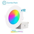 thumbnail image 2 of 4in & 6 In Wi-Fi Smart Slim Recessed LED Light 12W 1100LM 12 Pack, 2 of 9