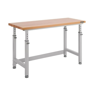 Seville Classics UltraHD Height Adjustable Workbench, 60" W x 24" D x 28.5"-42" H