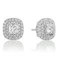 thumbnail image 2 of 1.73 CT. T.W. Cushion Center Diamond Double Halo Stud Earrings in 18K Gold, 2 of 4