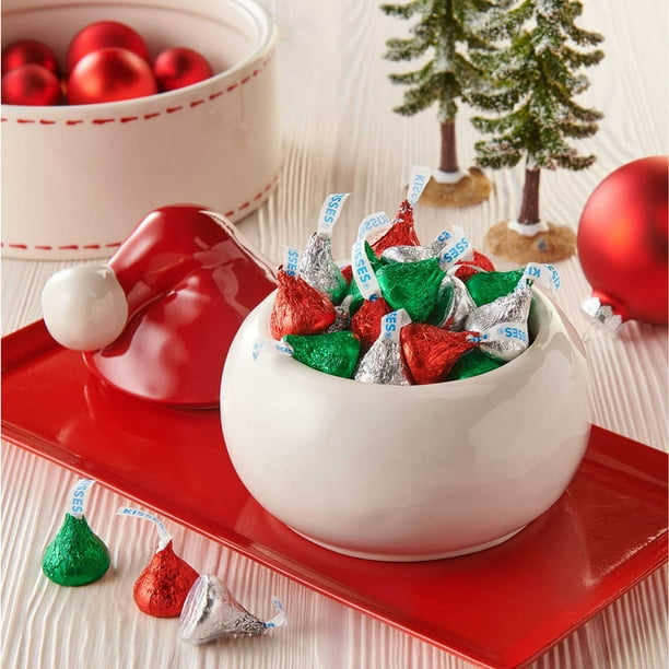HERSHEY'S KISSES Christmas Milk Chocolate Candy, 335 pcs