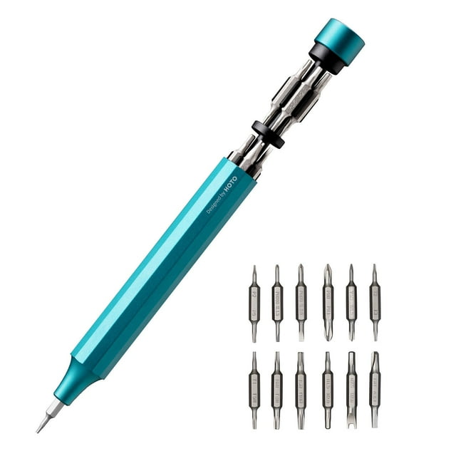 HOTO 24-in-1 Precision Manual Screwdriver Tool, Magnetic, EDC Pen Screwdriver for Eyeglasses, Electronics, Watches, Phones, Laptops, Cameras, Assorted Colors