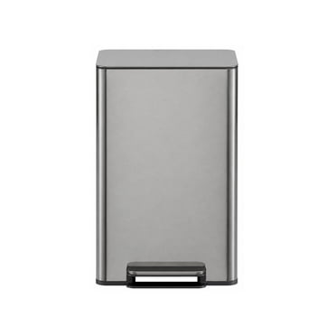 Simpli-Magic Infinity Edge 50 Liter / 13.2 Gallon Rectangular Step Trash Can, Hands-Free Soft-Close Lid, Premium Fingerprint-Resistant Finish for Kitchen and Recycling, Choose Color