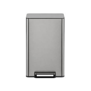 Simpli-Magic Infinity Edge 50 Liter / 13.2 Gallon Rectangular Step Trash Can, Hands-Free Soft-Close Lid, Premium Fingerprint-Resistant Finish for Kitchen and Recycling, Choose Color