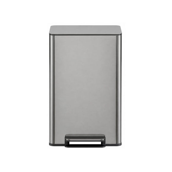 Simpli-Magic Infinity Edge 50 Liter / 13.2 Gallon Rectangular Step Trash Can, Hands-Free Soft-Close Lid, Premium Fingerprint-Resistant Finish for Kitchen and Recycling, Choose Color