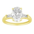 thumbnail image 1 of Lab Created 2.23 CT. T.W. Oval & Baguette Cut Lab Created Diamond Ring in 18K Gold, 1 of 5
