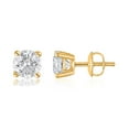 thumbnail image 3 of Lab Created Round Cut Diamond Stud Earrings, 3 of 5